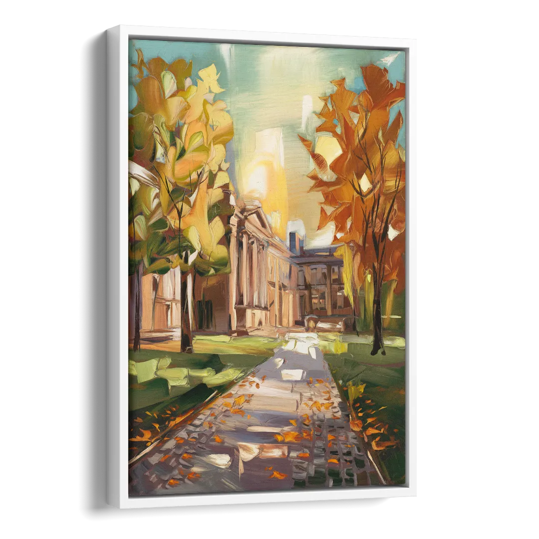 Eugene University Vibes Side - White Canvas Wall Art