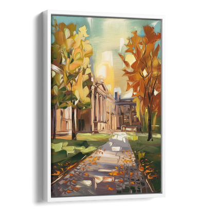 Eugene University Vibes Side - White Canvas Wall Art
