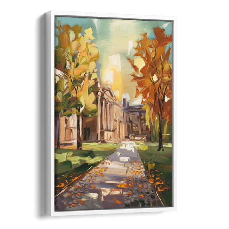 Eugene University Vibes Side - White Canvas Wall Art