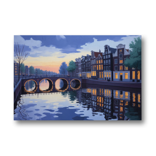 Evening at the Amstel - Canvas Wall Art - Front