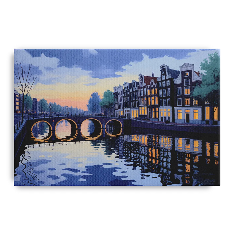 Evening at the Amstel Front - Canvas Wall Art