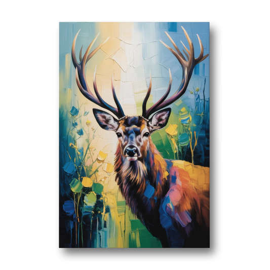 Expressive Deer Sketch - Canvas Wall Art - Front