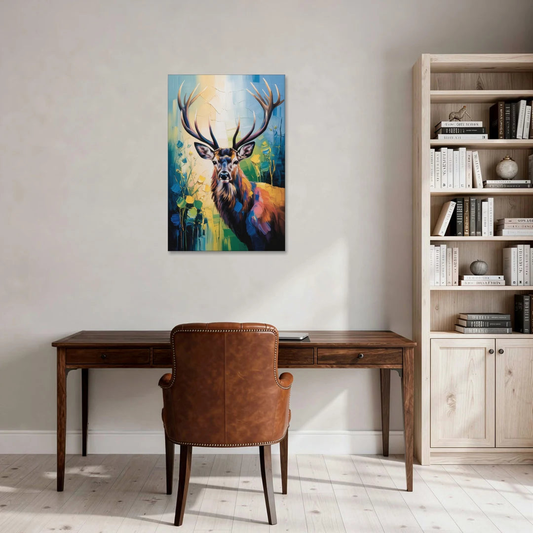 Expressive Deer Sketch - Canvas Wall Art - Office - 24x36