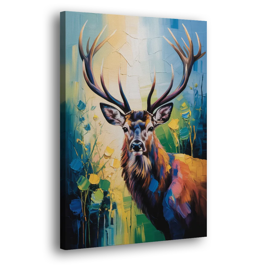 Expressive Deer Sketch Side - Canvas Wall Art