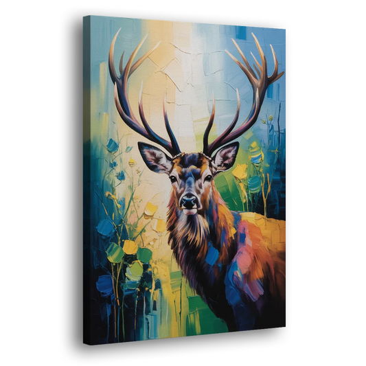 Expressive Deer Sketch Side - Canvas Wall Art