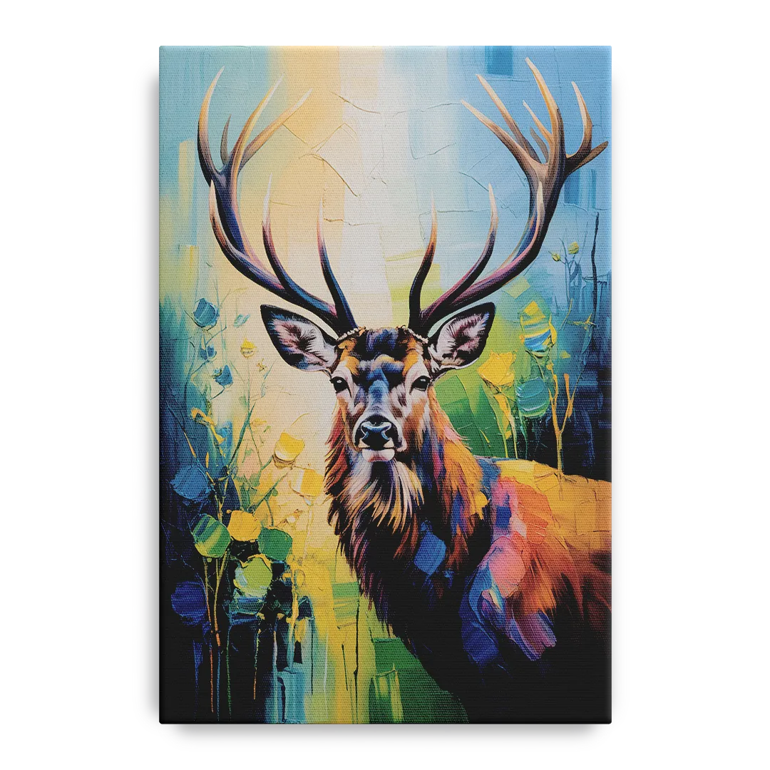 Expressive Deer Sketch Front - Canvas Wall Art