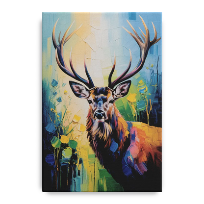 Expressive Deer Sketch Front - Canvas Wall Art