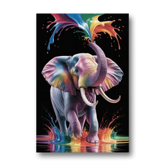 Expressive Pop Art Elephant - Canvas Wall Art - Front