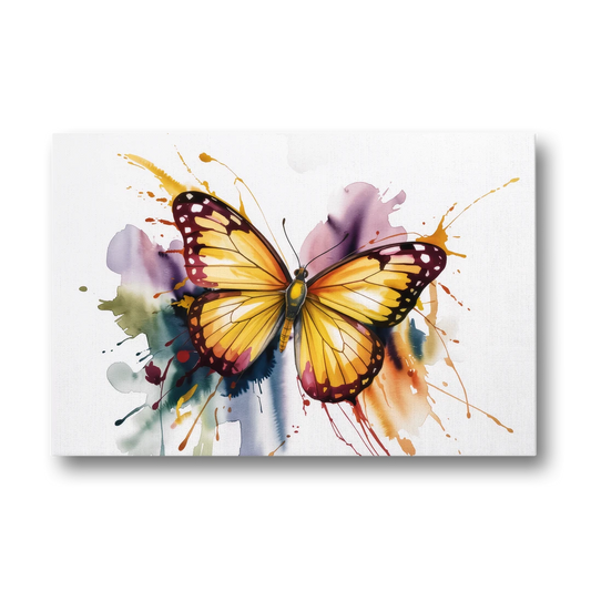 Exquisite Butterfly Sculpture - Canvas Wall Art - Front