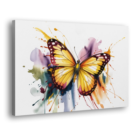 Exquisite Butterfly Sculpture - Canvas Wall Art - Side