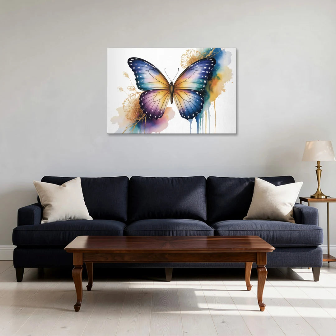 Exquisite Butterfly Sculpture - Canvas Wall Art - Sofa - 36x24