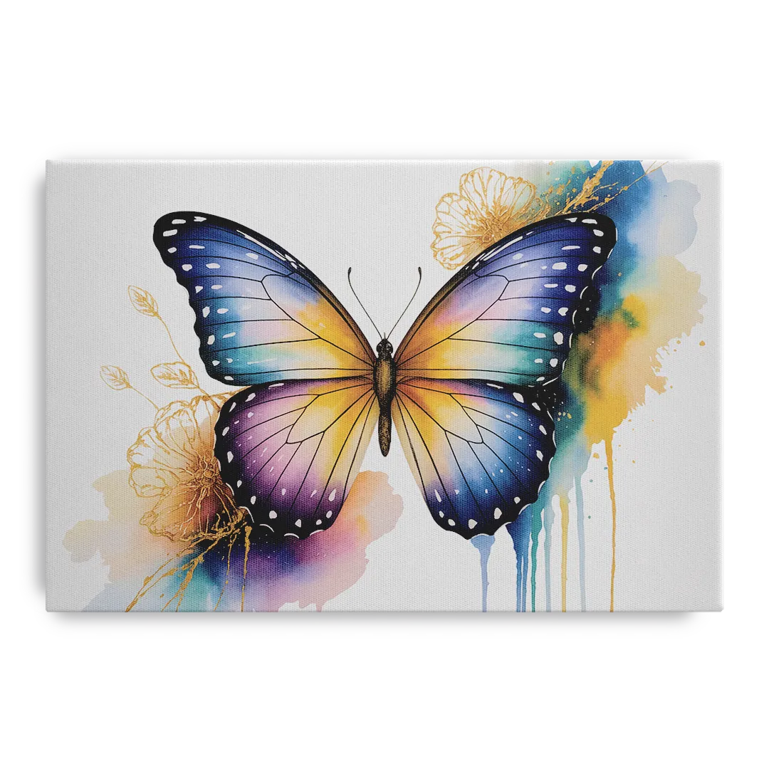 Exquisite Butterfly Sculpture Front - Canvas Wall Art