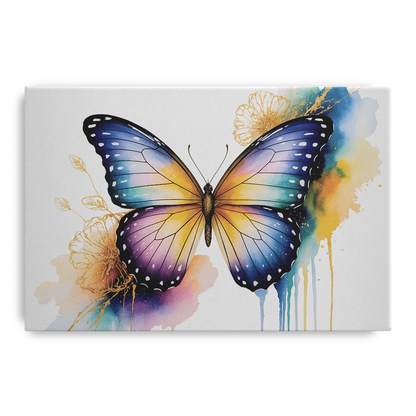 Exquisite Butterfly Sculpture Front - Canvas Wall Art