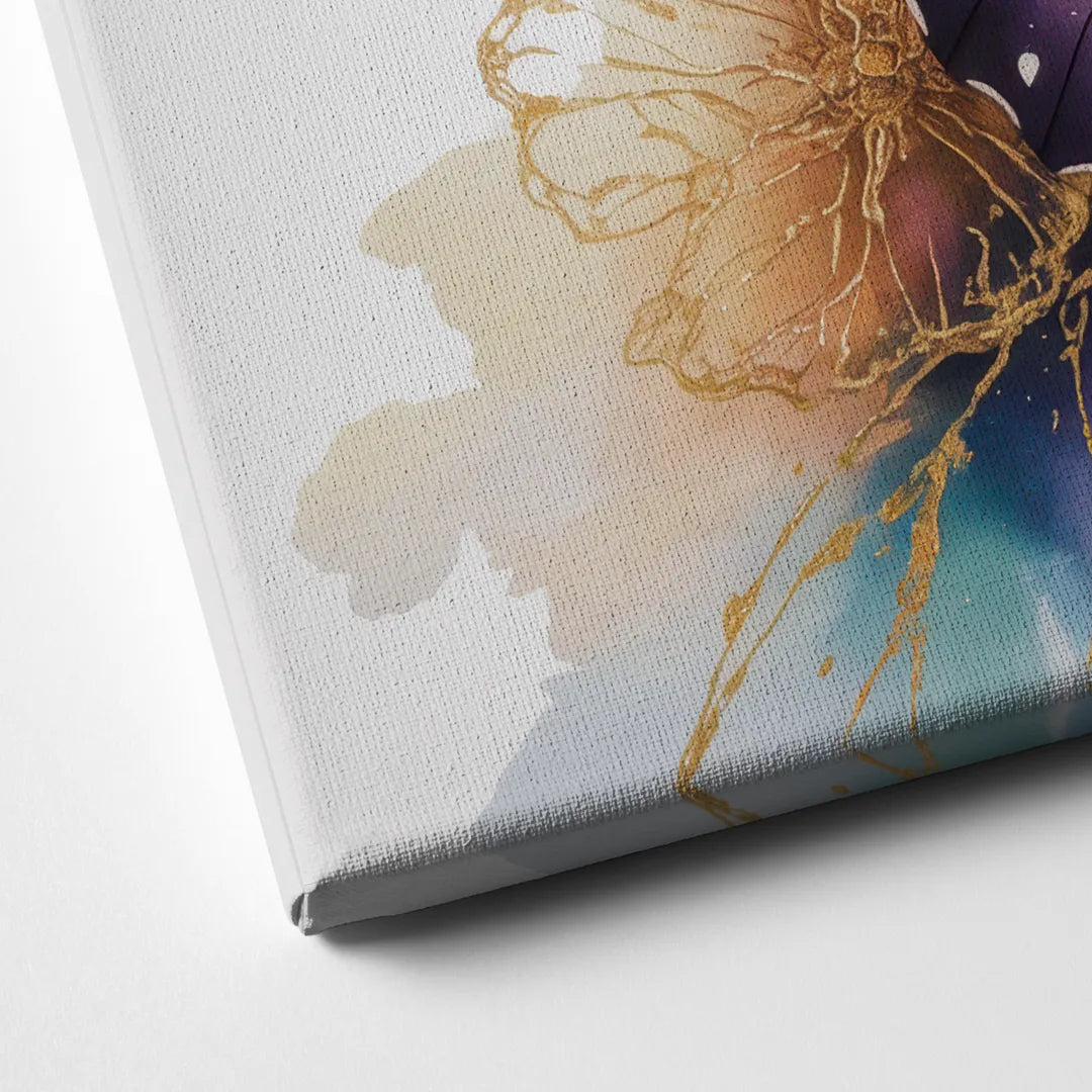 Exquisite Butterfly Sculpture Canvas Close Up