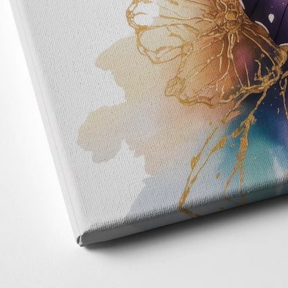 Exquisite Butterfly Sculpture Canvas Close Up