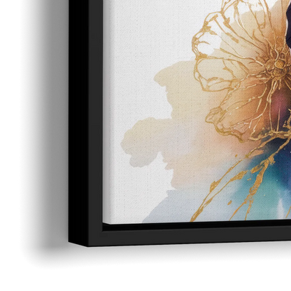 Exquisite Butterfly Sculpture - Close-Up Black Frame Canvas