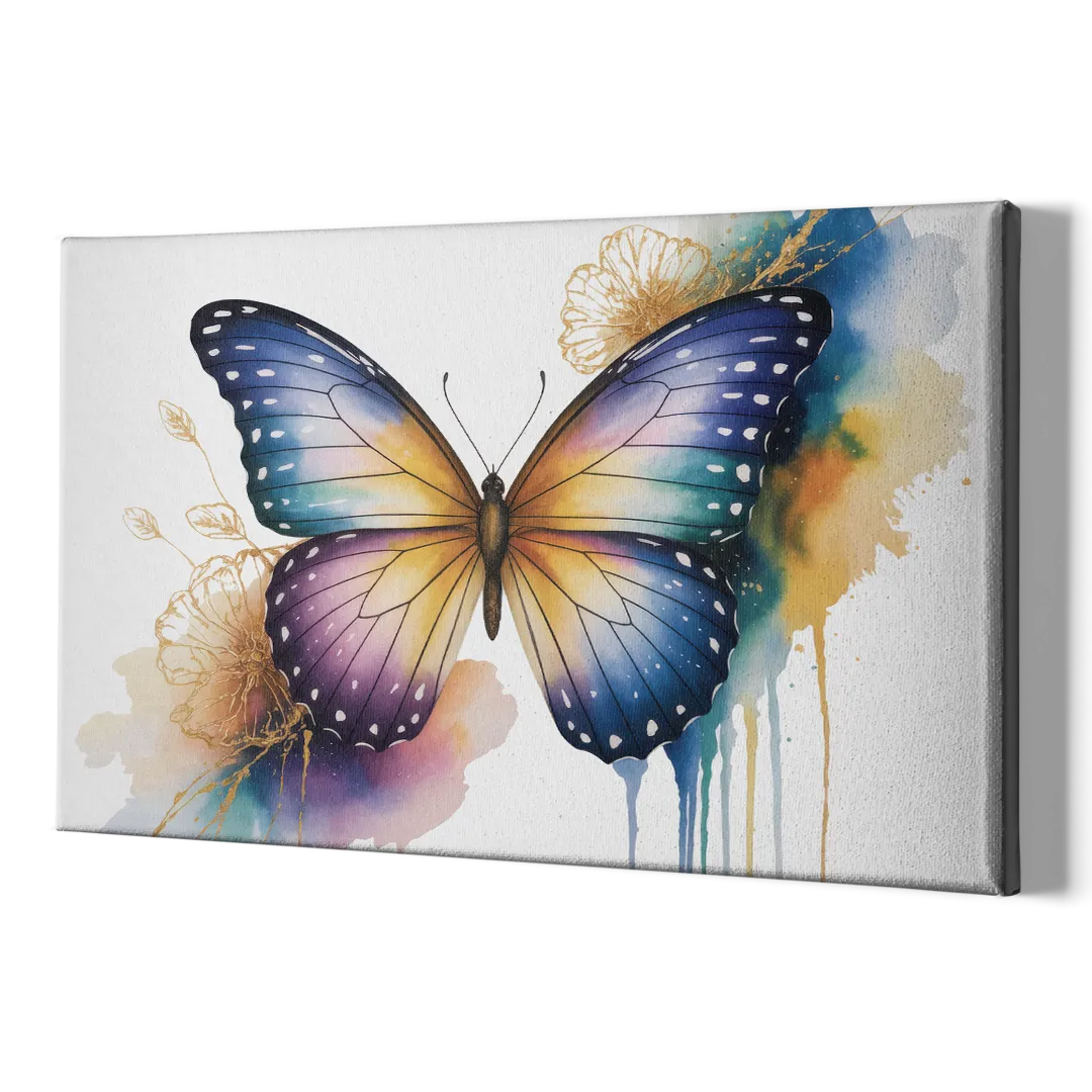 Exquisite Butterfly Sculpture - Canvas Print Art Sides