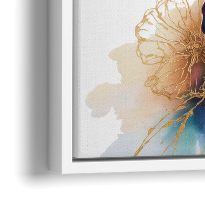 Exquisite Butterfly Sculpture - Close-Up White Frame Canvas