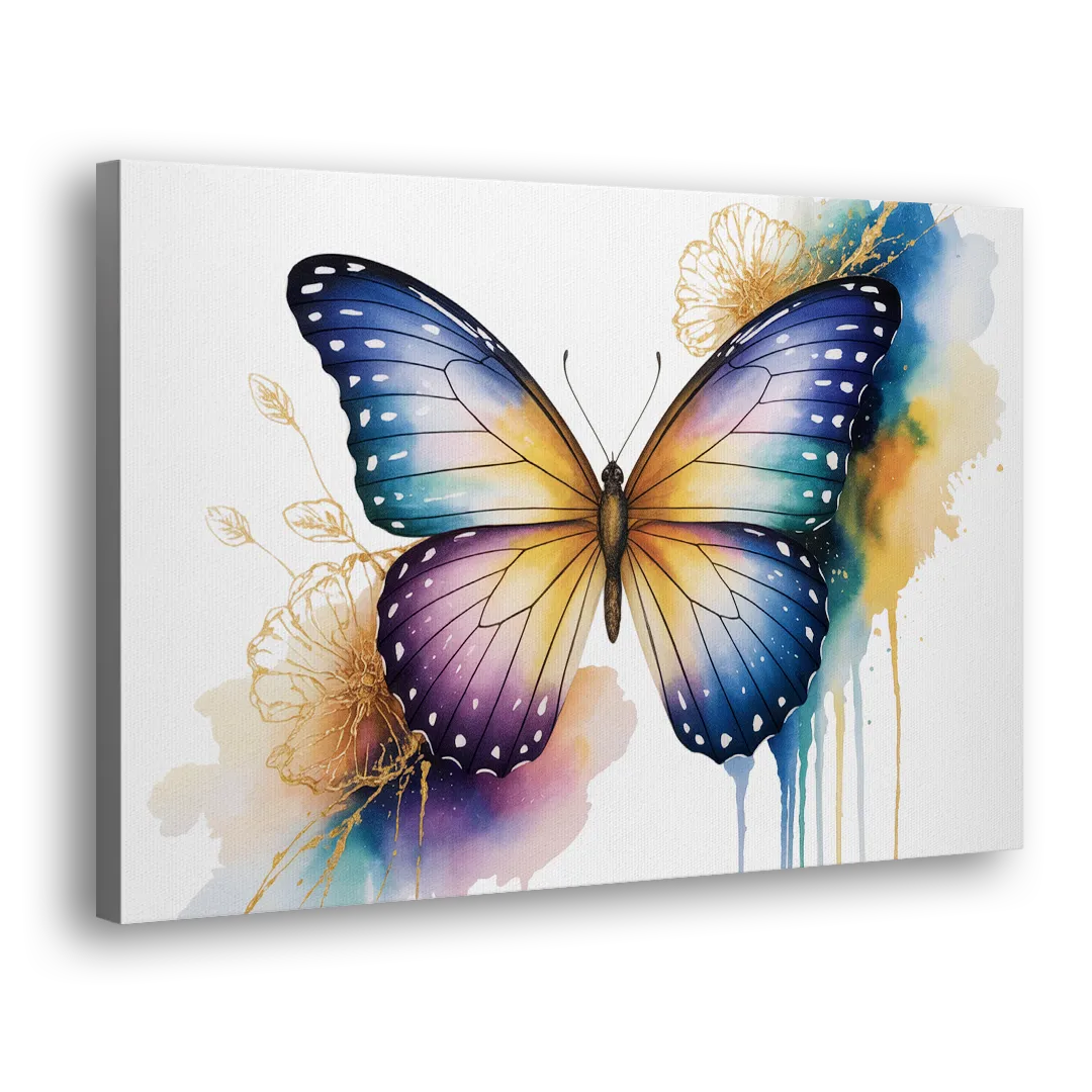 Exquisite Butterfly Sculpture Side - Canvas Wall Art