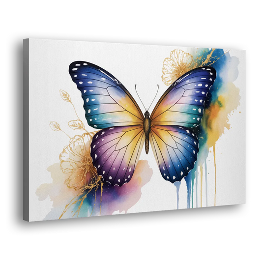 Exquisite Butterfly Sculpture Side - Canvas Wall Art