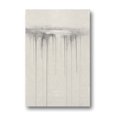 Falling Grey Rain Lines for the Dining Room - Canvas Wall Art - Front