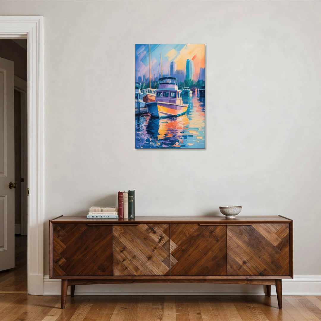 False Creek Boats - Canvas Wall Art - Coffee Table - 24x36