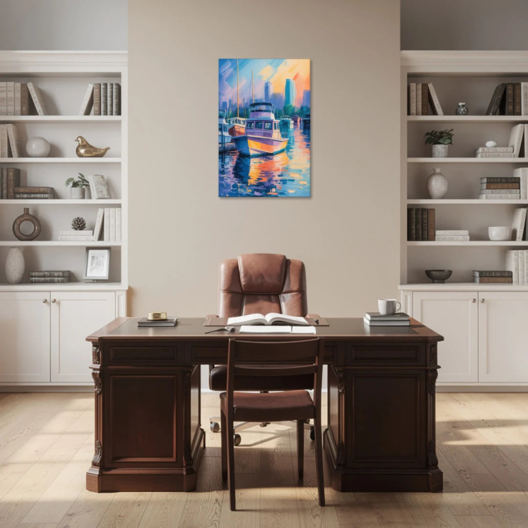 False Creek Boats - Canvas Wall Art - Office - 24x36