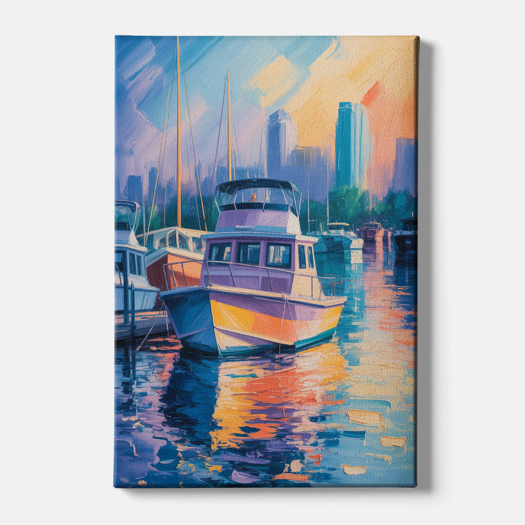 False Creek Boats - Canvas Wall Art