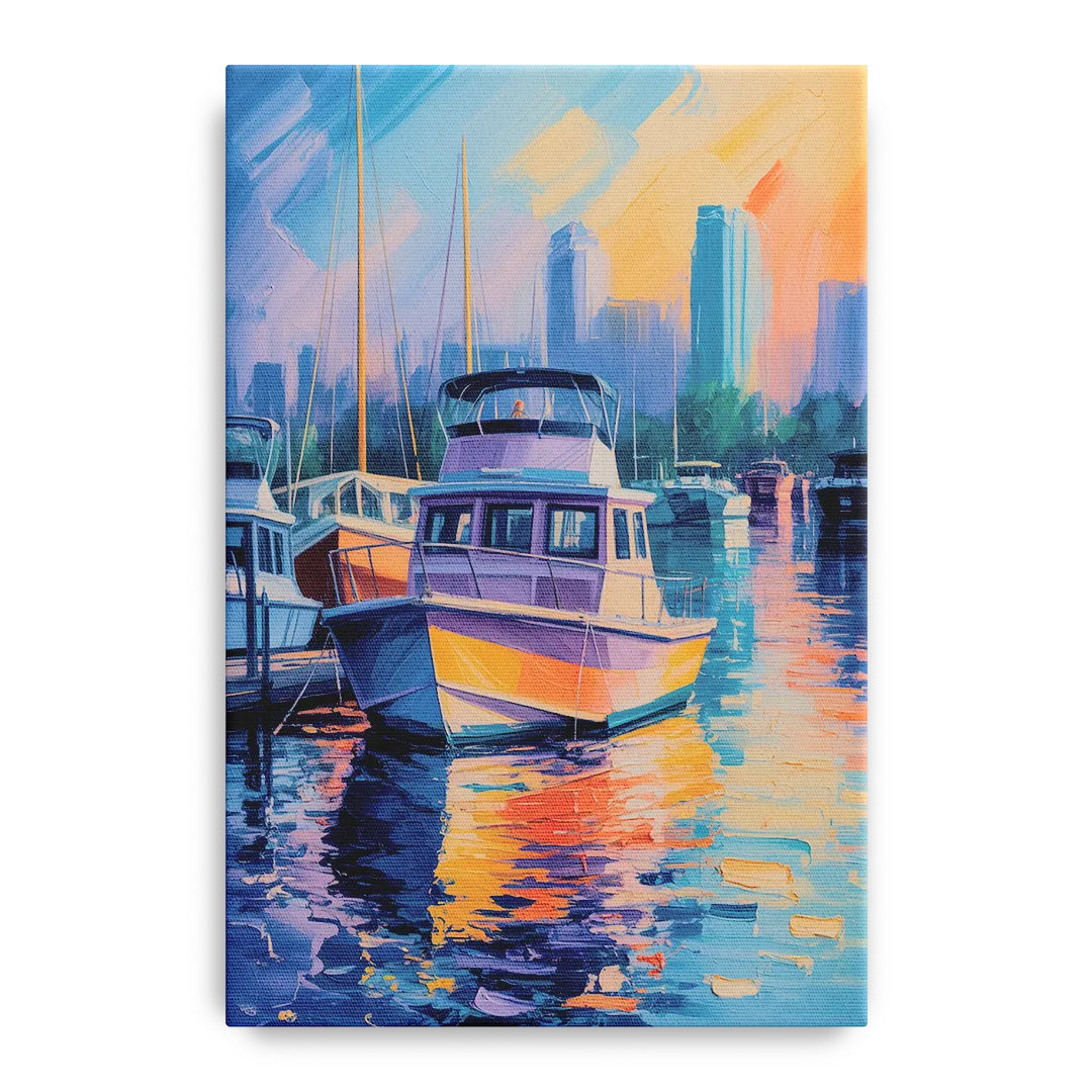 False Creek Boats Front - Canvas Wall Art