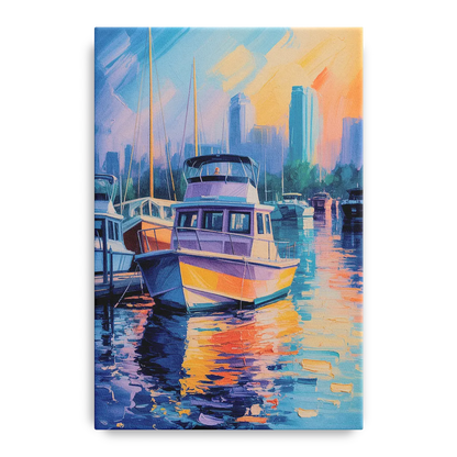 False Creek Boats Front - Canvas Wall Art