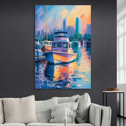 False Creek Boats Sitting Room - Canvas Wall Art