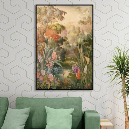 Fayetteville Botanical Gardens Sitting Room - Black Canvas Wall Art