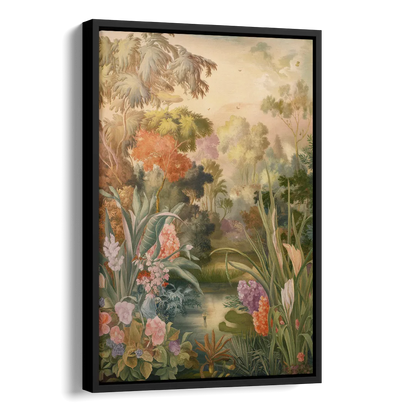 Fayetteville Botanical Gardens Side - Black Canvas Wall Art