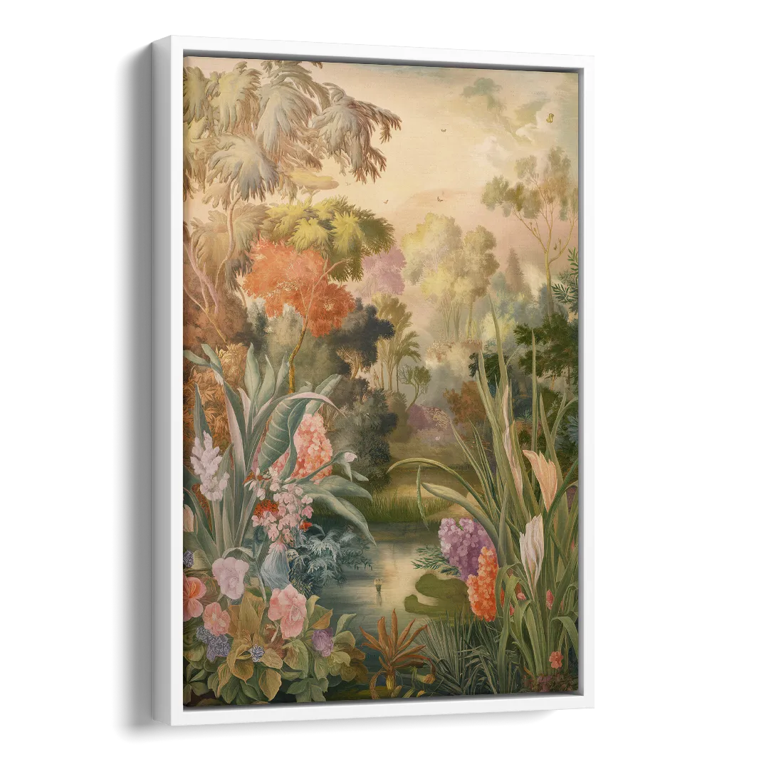 Fayetteville Botanical Gardens Side - White Canvas Wall Art