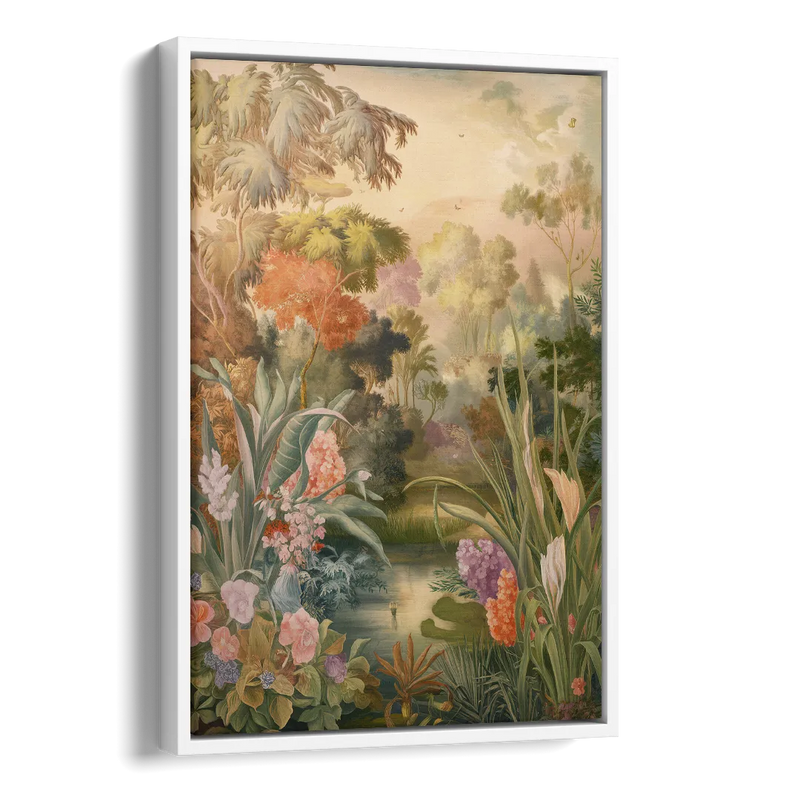 Fayetteville Botanical Gardens Side - White Canvas Wall Art