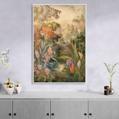 Fayetteville Botanical Gardens Living Room - White Canvas Wall Art