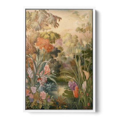 Fayetteville Botanical Gardens Front - White Canvas Wall Art
