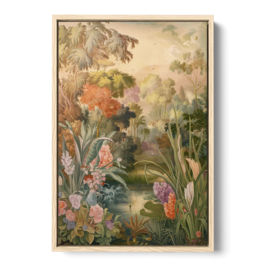 Fayetteville Botanical Gardens - Oak Framed Canvas Wall Art - Front