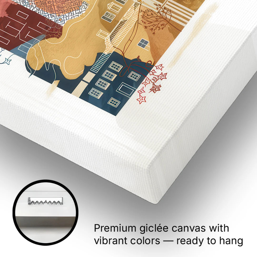 Fayetteville Cultural Heritage - Canvas Wall Art - Gallery Wrap Corner