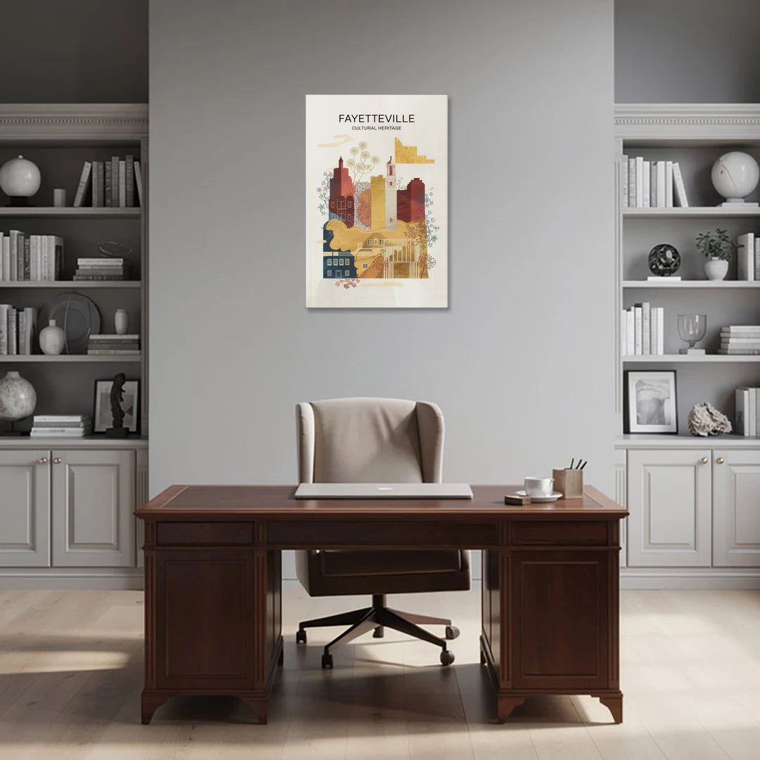 Fayetteville Cultural Heritage - Canvas Wall Art - Office - 24x36