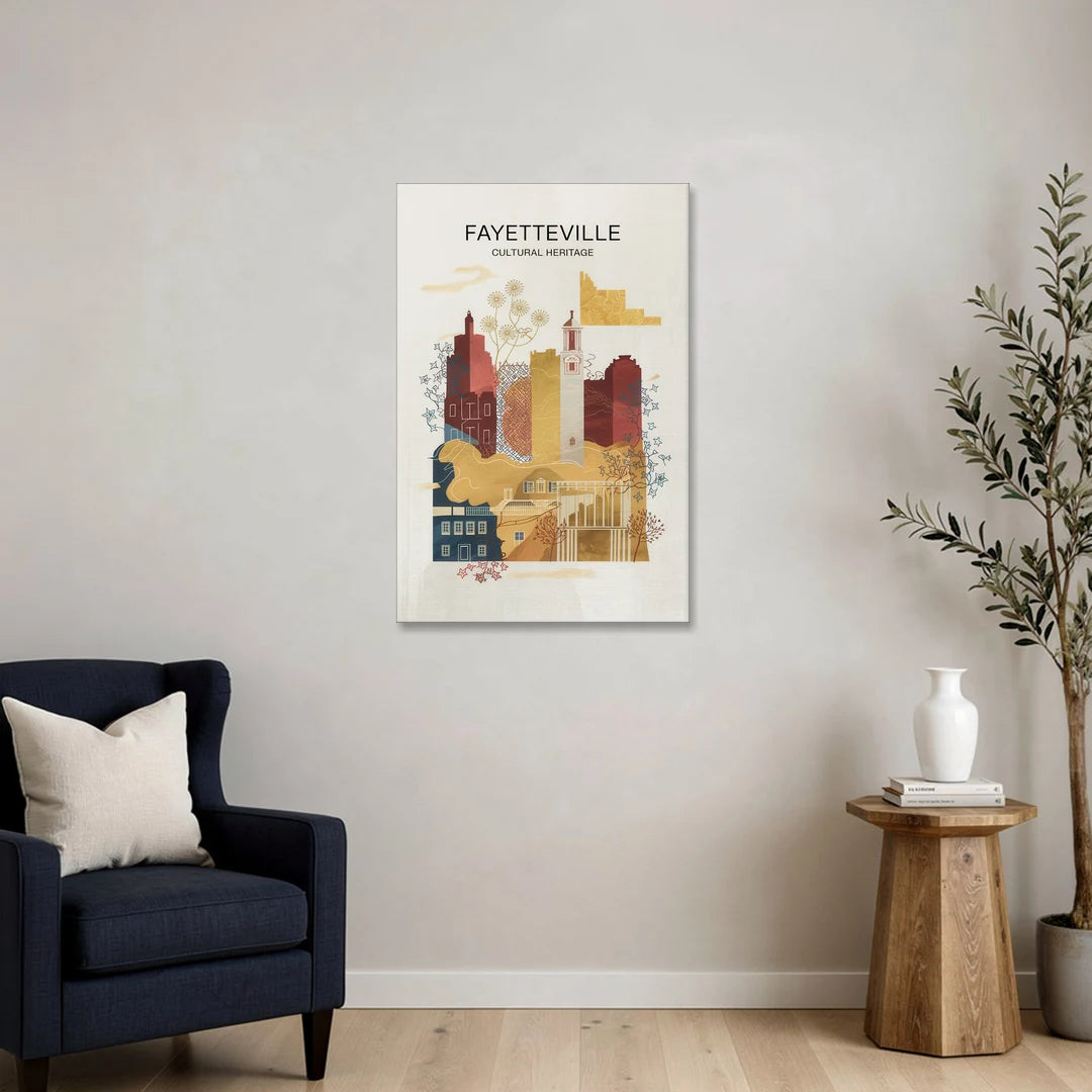 Fayetteville Cultural Heritage - Canvas Wall Art - Sofa - 24x36