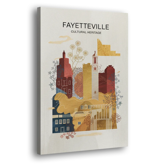 Fayetteville Cultural Heritage Side - Canvas Wall Art