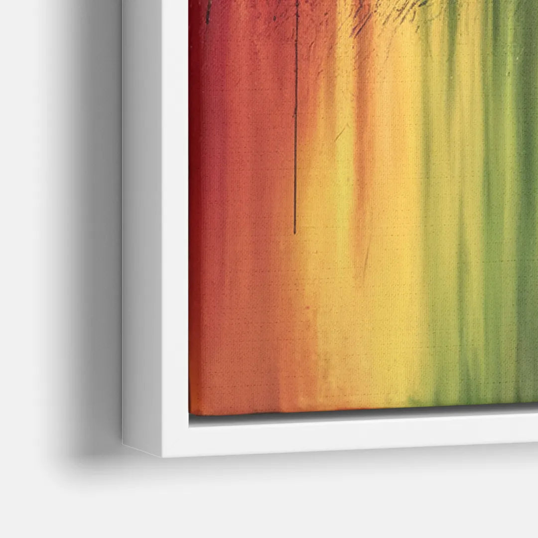 Fayetteville Downtown Skyline - Close-Up White Frame Canvas