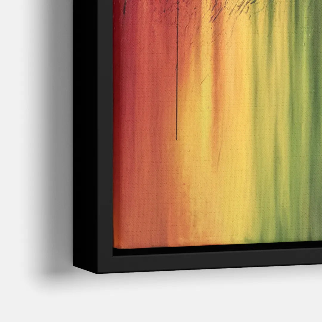 Fayetteville Downtown Skyline - Close-Up Black Frame Canvas