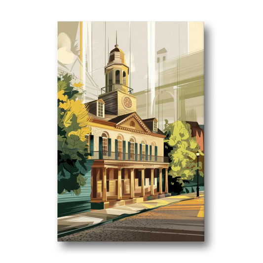 Fayetteville Historic Landmarks - Canvas Wall Art - Front