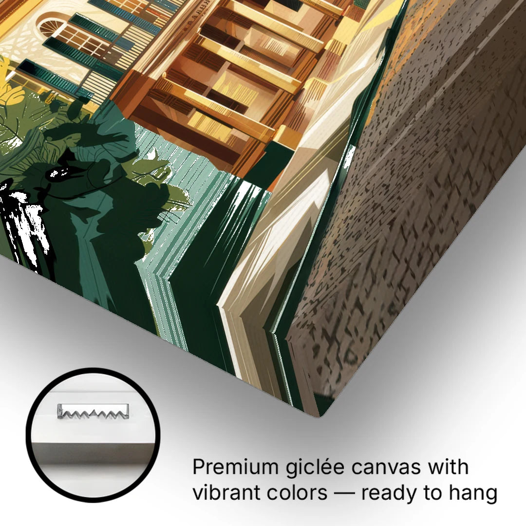 Fayetteville Historic Landmarks - Canvas Wall Art - Gallery Wrap Corner