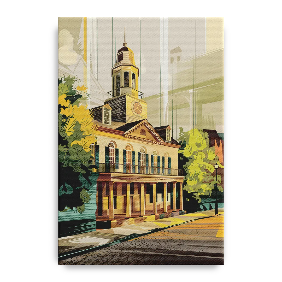 Fayetteville Historic Landmarks Front - Canvas Wall Art