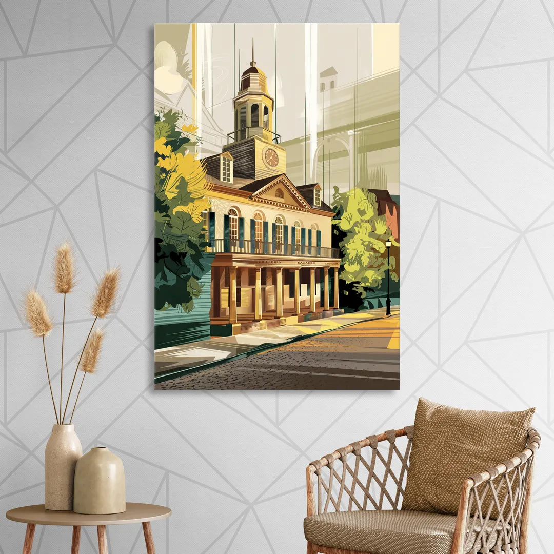 Fayetteville Historic Landmarks Living Room - Canvas Wall Art