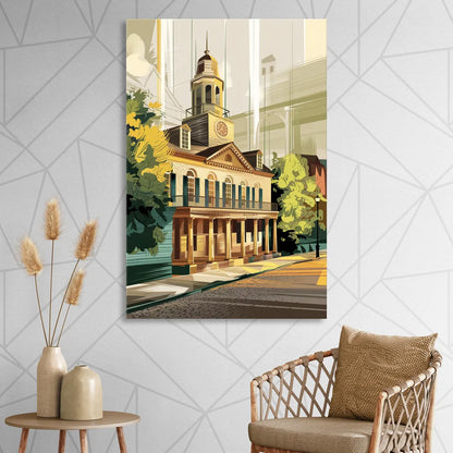 Fayetteville Historic Landmarks Living Room - Canvas Wall Art