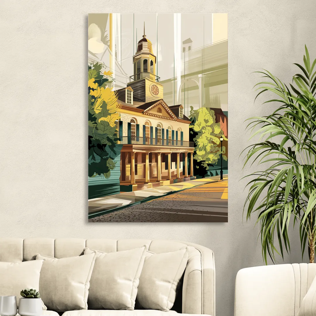 Fayetteville Historic Landmarks Sitting Room - Canvas Wall Art